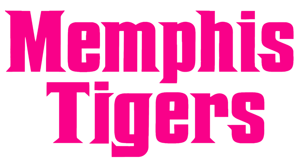 Memphis Tigers Hot Pink Team Name Logo Premium DieCut Vinyl Decal PICK SIZE