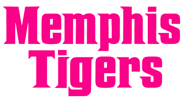 Memphis Tigers Hot Pink Team Name Logo Premium DieCut Vinyl Decal PICK SIZE