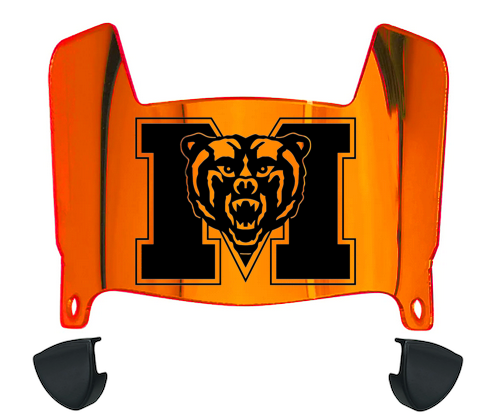 Mercer Bears Mini Football Helmet Visor Shield w/ Clips - PICK VISOR & LOGO COLOR