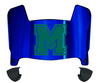 Mercyhurst Lakers Mini Football Helmet Visor Shield w/ Clips - PICK VISOR & LOGO COLOR