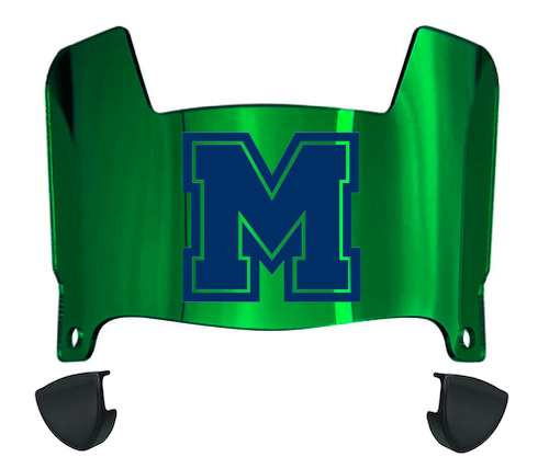 Mercyhurst Lakers Mini Football Helmet Visor Shield w/ Clips - PICK VISOR & LOGO COLOR