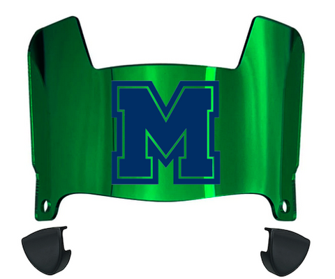 Mercyhurst Lakers Mini Football Helmet Visor Shield w/ Clips - PICK VISOR & LOGO COLOR