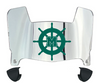 Mercyhurst Lakers Mini Football Helmet Visor Shield w/ Clips - PICK VISOR & LOGO COLOR