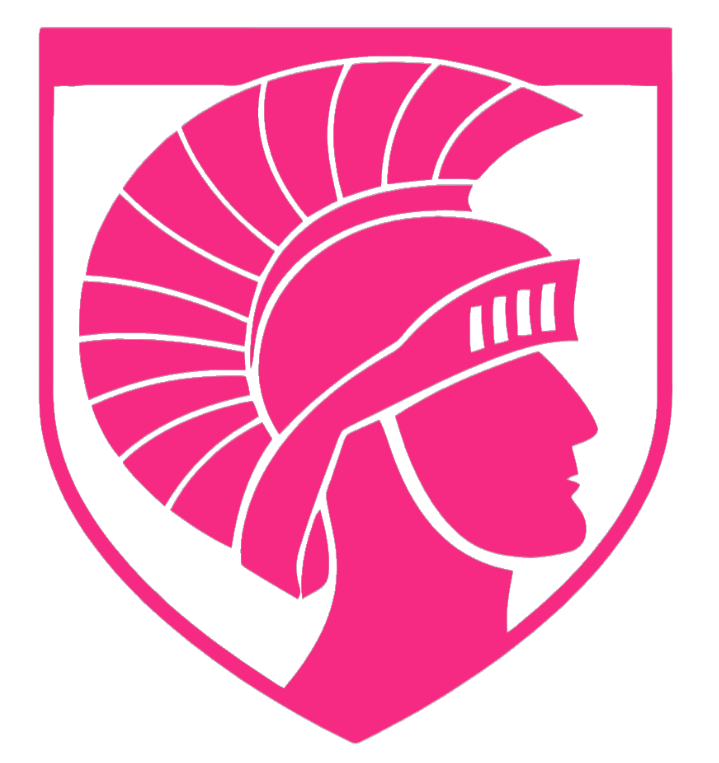 Merrimack Warriors HOT PINK Mascot Logo Premium DieCut Vinyl Decal PICK SIZE