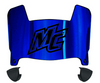Merrimack Warriors Mini Football Helmet Visor Shield w/ Clips - PICK VISOR & LOGO COLOR