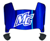 Merrimack Warriors Mini Football Helmet Visor Shield w/ Clips - PICK VISOR & LOGO COLOR