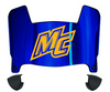 Merrimack Warriors Mini Football Helmet Visor Shield w/ Clips - PICK VISOR & LOGO COLOR