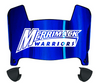 Merrimack Warriors Mini Football Helmet Visor Shield w/ Clips - PICK VISOR & LOGO COLOR