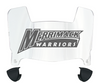 Merrimack Warriors Mini Football Helmet Visor Shield w/ Clips - PICK VISOR & LOGO COLOR
