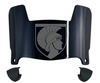 Merrimack Warriors Mini Football Helmet Visor Shield w/ Clips - PICK VISOR & LOGO COLOR