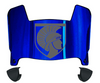 Merrimack Warriors Mini Football Helmet Visor Shield w/ Clips - PICK VISOR & LOGO COLOR