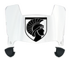 Merrimack Warriors Mini Football Helmet Visor Shield w/ Clips - PICK VISOR & LOGO COLOR