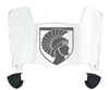 Merrimack Warriors Mini Football Helmet Visor Shield w/ Clips - PICK VISOR & LOGO COLOR