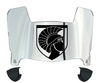 Merrimack Warriors Mini Football Helmet Visor Shield w/ Clips - PICK VISOR & LOGO COLOR
