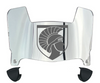 Merrimack Warriors Mini Football Helmet Visor Shield w/ Clips - PICK VISOR & LOGO COLOR