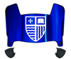 Merrimack Warriors Mini Football Helmet Visor Shield w/ Clips - PICK VISOR & LOGO COLOR