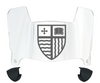 Merrimack Warriors Mini Football Helmet Visor Shield w/ Clips - PICK VISOR & LOGO COLOR
