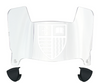 Merrimack Warriors Mini Football Helmet Visor Shield w/ Clips - PICK VISOR & LOGO COLOR