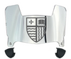 Merrimack Warriors Mini Football Helmet Visor Shield w/ Clips - PICK VISOR & LOGO COLOR