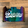 Miami Dolphins Full Size Football Helmet Visor Shield Green Iridium Mirror w/ Clips - PICK LOGO COLOR