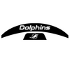 Miami Dolphins MIDI Mid Size SpeedFlex Football Helmet Front & Back Bumper Decal Set - Pick Color