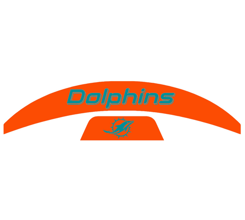 Miami Dolphins MIDI Mid Size SpeedFlex Football Helmet Front & Back Bumper Decal Set - Pick Color