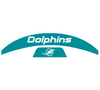 Miami Dolphins MIDI Mid Size SpeedFlex Football Helmet Front & Back Bumper Decal Set - Pick Color