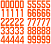 Miami Dolphins Jersey Style Vinyl Number Decal Sheet Set of 50 #0-9 - Pick Color & Size