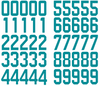 Miami Dolphins Jersey Style Vinyl Number Decal Sheet Set of 50 #0-9 - Pick Color & Size