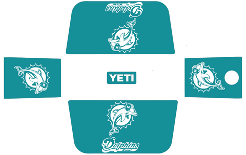 Miami Dolphins Retro Throwback Wrap Kit for YETI Hard Coolers Tundra Roadie Haul PICK COLOR