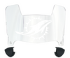Miami Dolphins Mini Football Helmet Visor Shield w/ Clips - PICK VISOR & LOGO COLOR