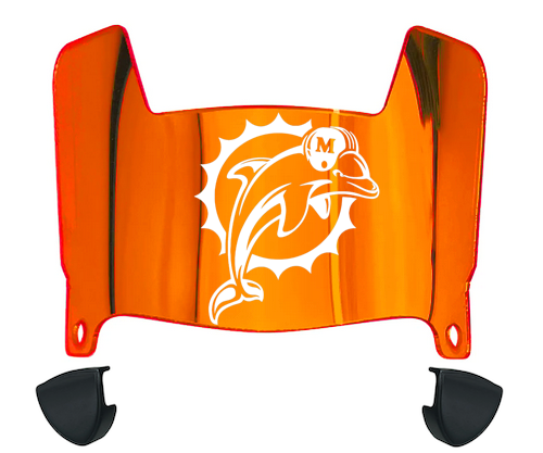 Miami Dolphins Retro Throwback Mini Football Helmet Visor Shield w/ Clips - PICK VISOR & LOGO COLOR