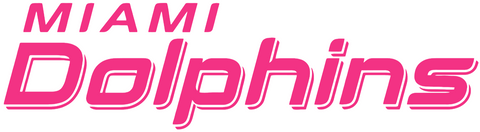 Miami Dolphins Hot Pink Team Name Logo Premium DieCut Vinyl Decal PICK SIZE