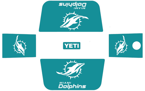Miami Dolphins Wrap Kit for YETI Hard Coolers Tundra Roadie Haul PICK COLOR