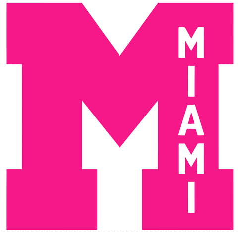 Miami Hurricanes Hot Pink Retro Throwback Logo Premium DieCut Vinyl Decal PICK SIZE