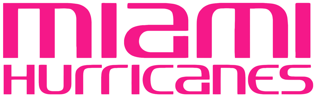 Miami Hurricanes Hot Pink Team Name Logo Premium DieCut Vinyl Decal PICK SIZE