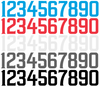 Miami Marlins Baseball Helmet Jersey Style Vinyl Number Decal Sheet Set of 50 #0-9 - Pick Color & Size