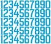 Miami Marlins Baseball Helmet Jersey Style Vinyl Number Decal Sheet Set of 50 #0-9 - Pick Color & Size