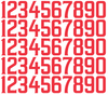 Miami Marlins Baseball Helmet Jersey Style Vinyl Number Decal Sheet Set of 50 #0-9 - Pick Color & Size