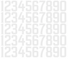Miami Marlins Baseball Helmet Jersey Style Vinyl Number Decal Sheet Set of 50 #0-9 - Pick Color & Size