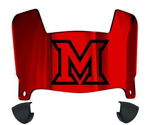 Miami Ohio Redhawks Mini Football Helmet Visor Shield w/ Clips - PICK VISOR & LOGO COLOR