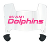 Miami Dolphins Limited Edition Mini Football Helmet Visor Shield w/ Clips - PICK VISOR & LOGO COLOR