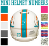 Miami Dolphins Jersey Style Vinyl Number Decal Sheet Set of 50 #0-9 - Pick Color & Size