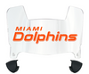 Miami Dolphins Mini Football Helmet Visor Shield w/ Clips - PICK VISOR & LOGO COLOR