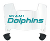 Miami Dolphins Mini Football Helmet Visor Shield w/ Clips - PICK VISOR & LOGO COLOR