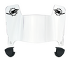Miami Dolphins Mini Football Helmet Visor Shield w/ Clips - PICK VISOR & LOGO COLOR