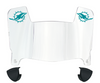 Miami Dolphins Mini Football Helmet Visor Shield w/ Clips - PICK VISOR & LOGO COLOR