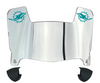 Miami Dolphins Mini Football Helmet Visor Shield w/ Clips - PICK VISOR & LOGO COLOR