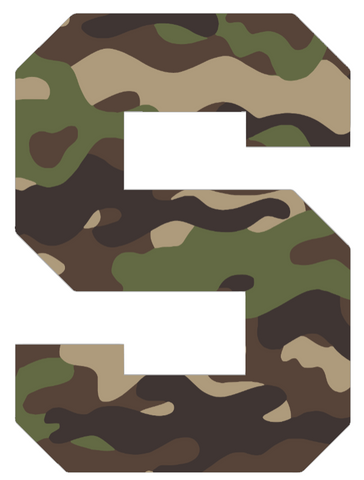 Michigan State Spartans Woodland Camo Camouflage Team Logo Premium DieCut Vinyl Decal PICK SIZE