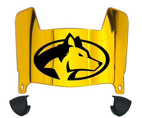 Michigan Tech Huskies Mini Football Helmet Visor Shield w/ Clips - PICK VISOR & LOGO COLOR